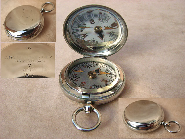 1917 WW1 British Army Officers pocket compass by Haseler Birmingham